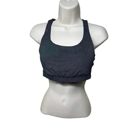 Lululemon Energy Bra Pacific Pointe Jacquard Black Womens 8 Polka Dot - Picture 4 of 7